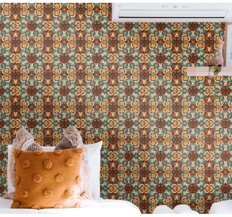 Complex Decorative Motif ornamental wallpaper - TenStickers