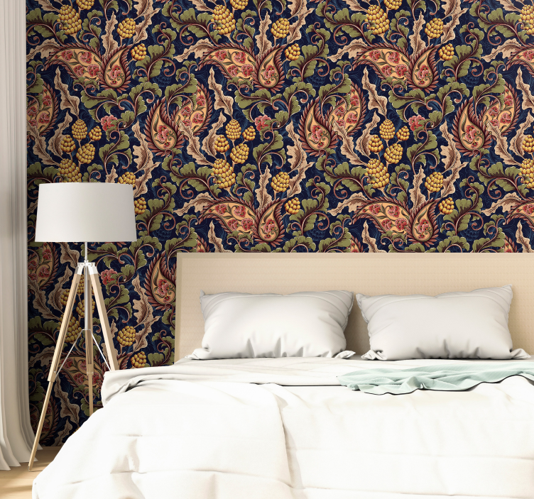 Elegant blossom arrangement master bedroom wallpaper - TenStickers