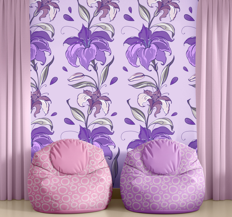 Elegant Floral Design flowers wallpaper - TenStickers