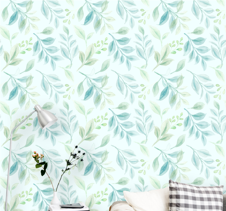 Elegant Foliage leaves wallpaper - TenStickers