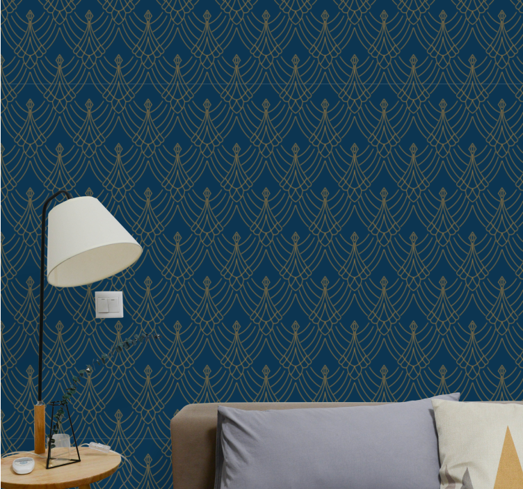 Elegant leaf design contemporary wallpaper - TenStickers