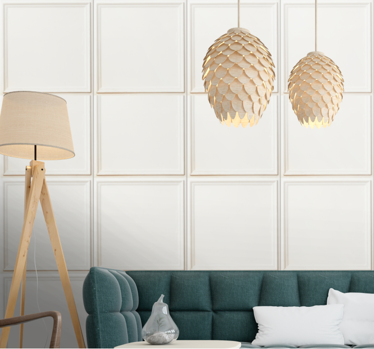 Elegant light textures panel wallpaper - TenStickers