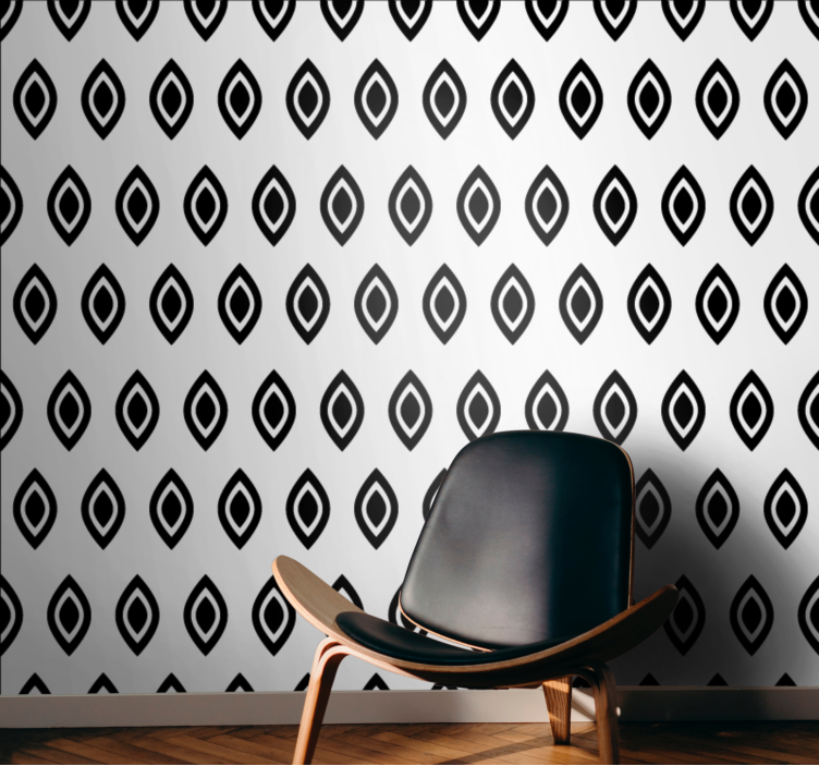Elegant rhombuses shapes geometric wallpaper - TenStickers