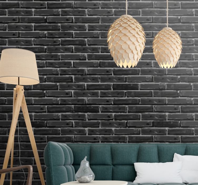 Elegant Scaled Lamps bricks wallpaper - TenStickers