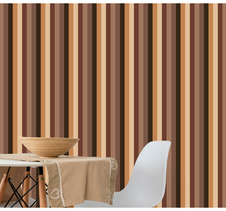 Wallpaper vertically striped elegant striped ambiance - TenStickers