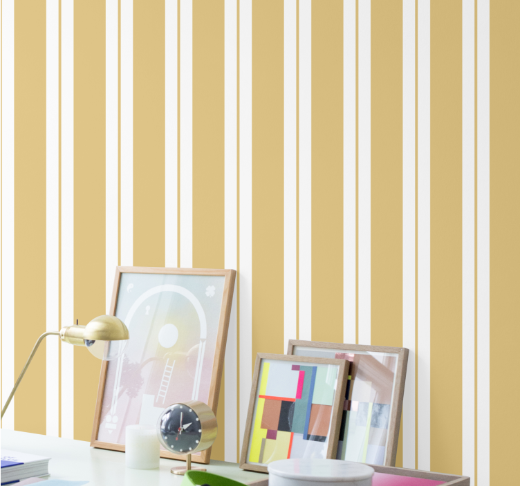Elegant Striped Decor wallpaper horizontal stripes - TenStickers