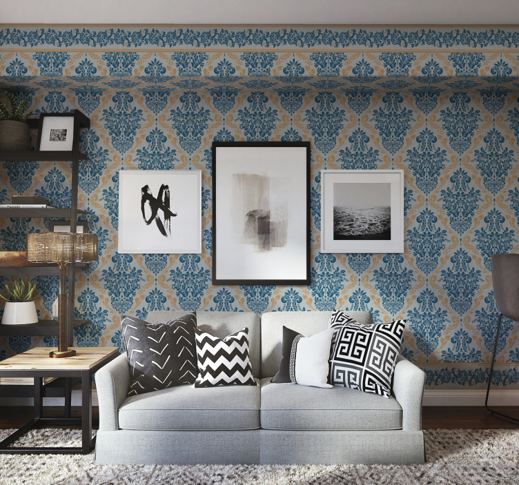 Elegant flourish design baroque wallpaper - TenStickers