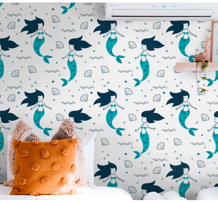 Enchanting Mermaid Scene animals wallpaper - TenStickers