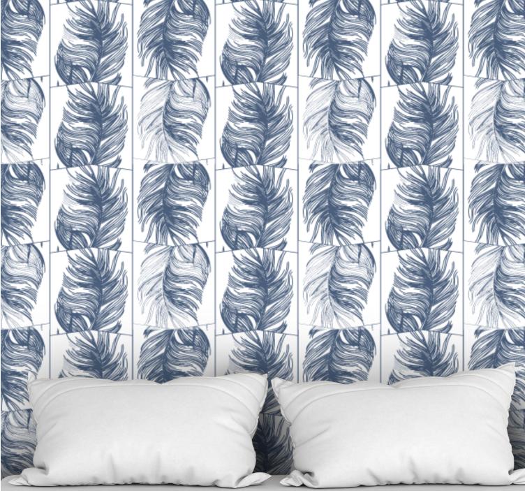 Feathered Foliage leaves wallpaper - TenStickers