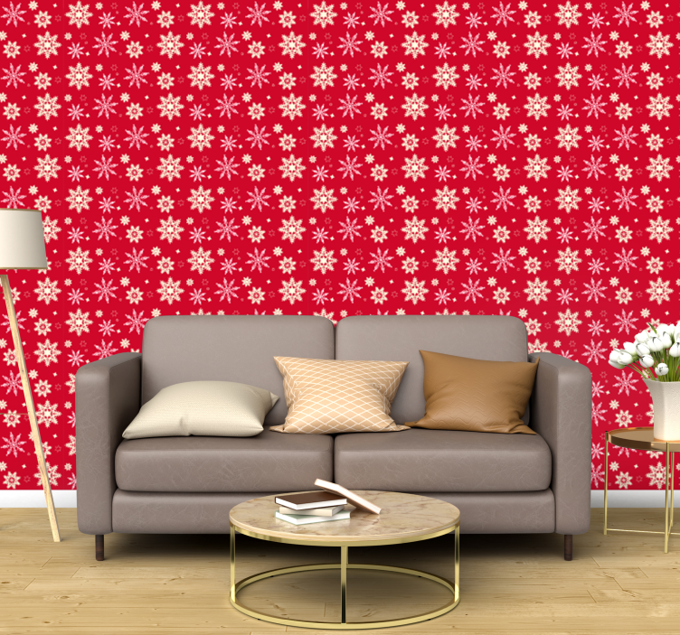 Festive Snowflakes holiday christmas wallpaper - TenStickers