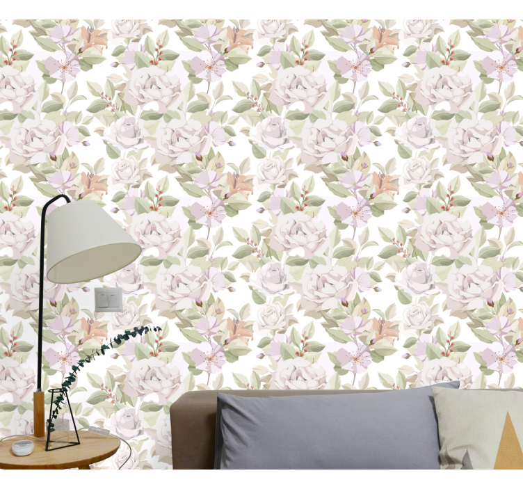Floral Blossom Ensemble flowers wallpaper - TenStickers