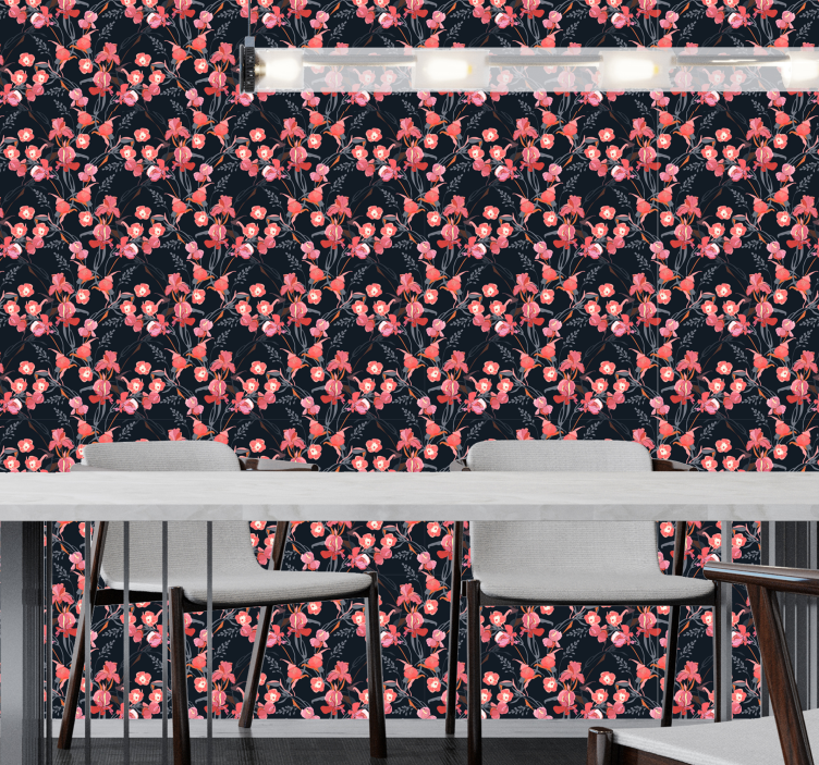Floral Ensemble flowers wallpaper - TenStickers