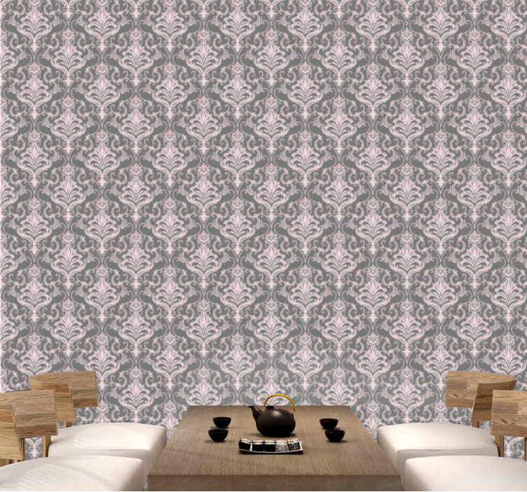 Floral wallpaper with elegant floral detailing - TenStickers
