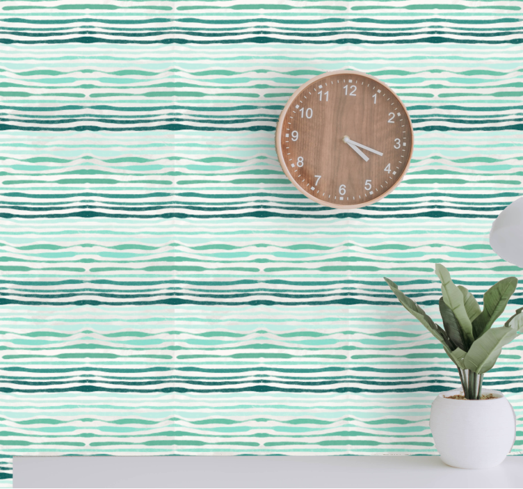 Fluid Wave Pattern textured wallpaper - TenStickers