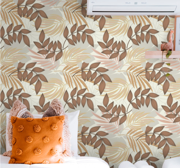 Foliage Motif Design leaves wallpaper - TenStickers