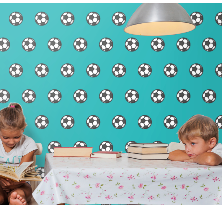 Football balloons design  Childrens Wallpaper - TenStickers