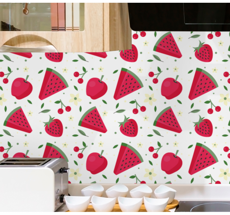 Fruit Pattern nature wallpaper - TenStickers