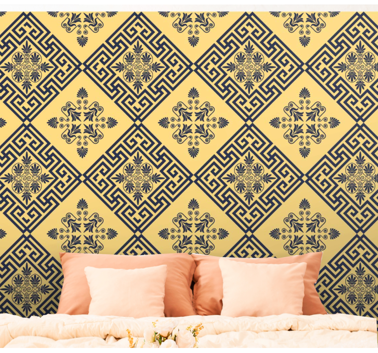 Geometric Ceramic tile effect wallpaper - TenStickers