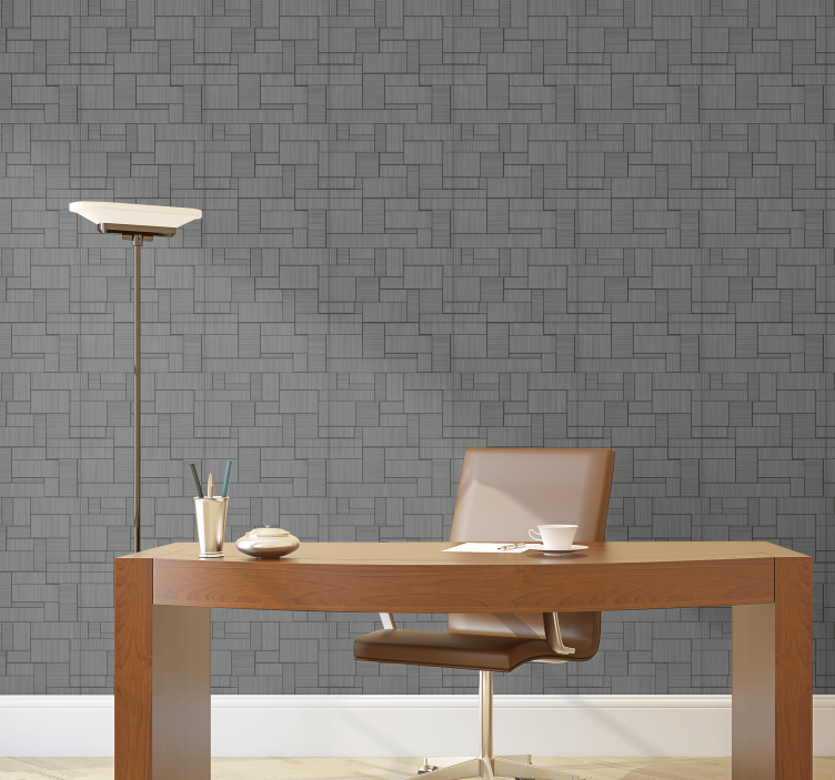 Geometric Construction Stone Wallpaper - TenStickers