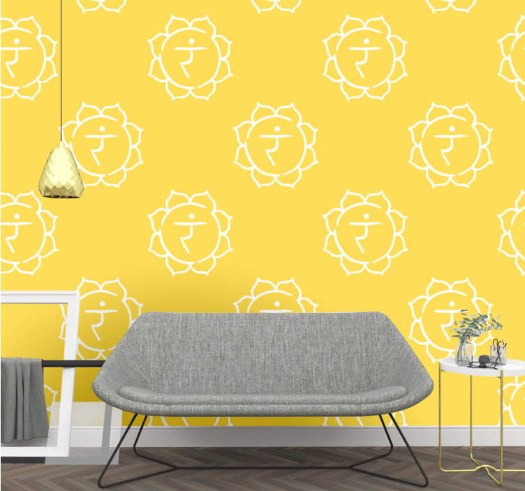 Geometric lion pattern geometric wallpaper - TenStickers