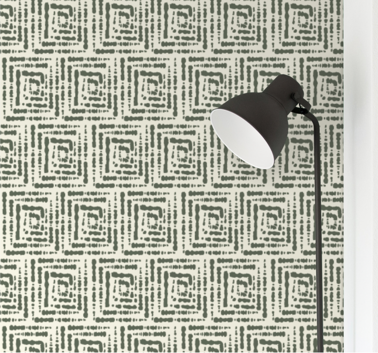 Geometric Patterned Shape textured wallpaper - TenStickers