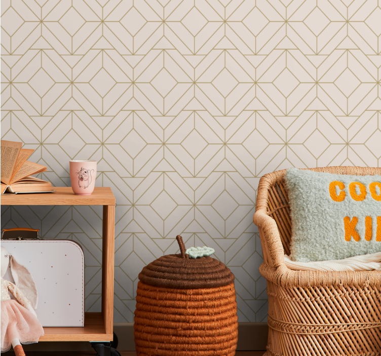 Geometric shapes collection children's wallpaper - TenStickers