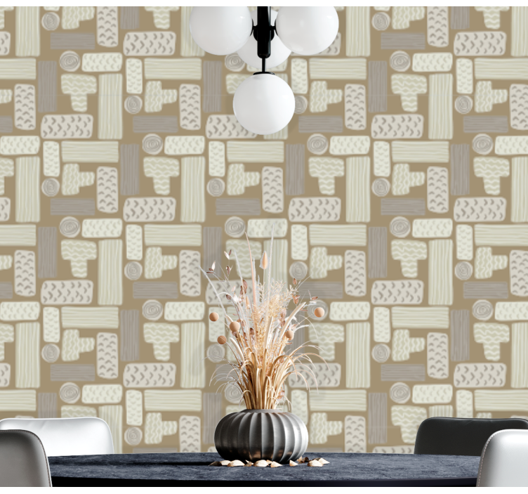 Geometric Stone marble effect wallpaper - TenStickers