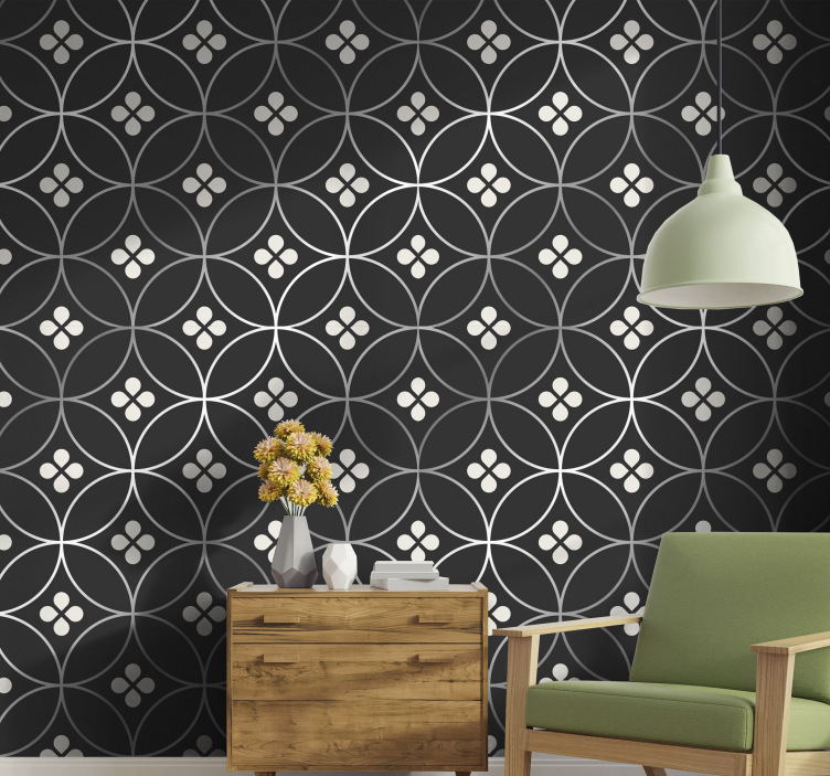 Geometric Tessellation ornamental wallpaper - TenStickers