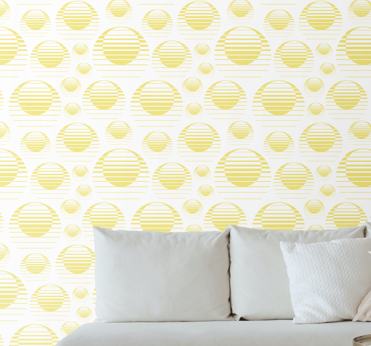 Geometric wallpaper geometric circles pattern - TenStickers