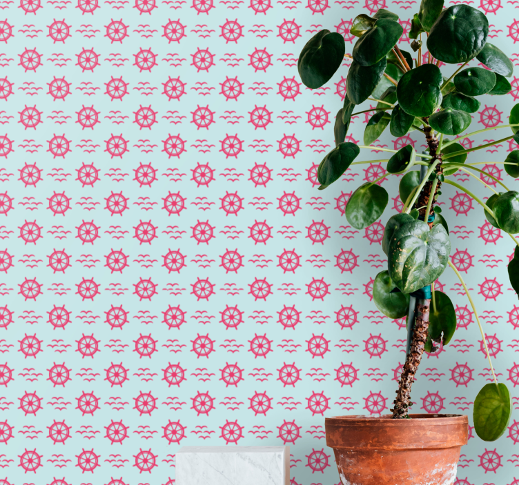 Geometric wallpaper with geometric motif - TenStickers