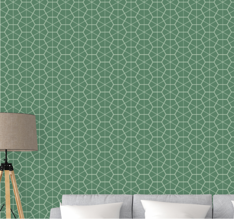 Geometric wallpaper with geometric shape design - TenStickers