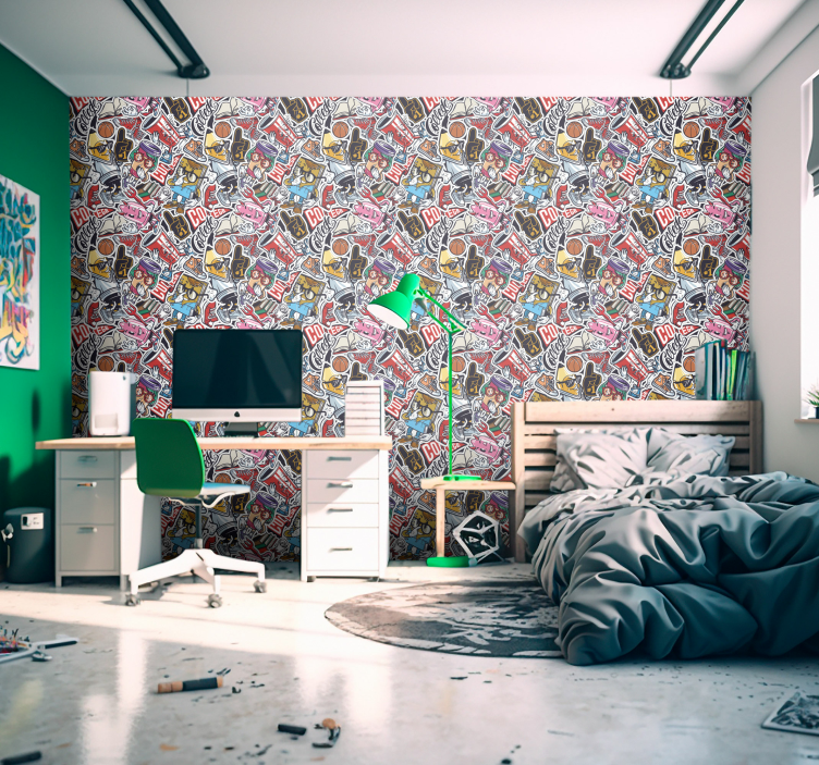 Graffiti urban art teenage wallpaper - TenStickers