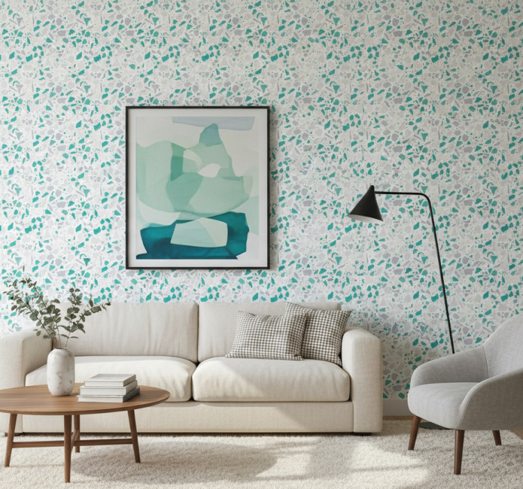 Green and grey marble effect wallpaper - TenStickers