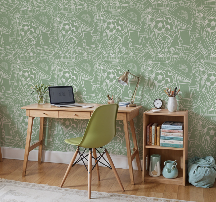 Green school chalk teenage wallpaper - TenStickers