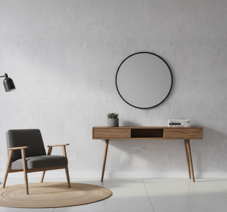 Grey concrete effect stone effect wallpaper - TenStickers