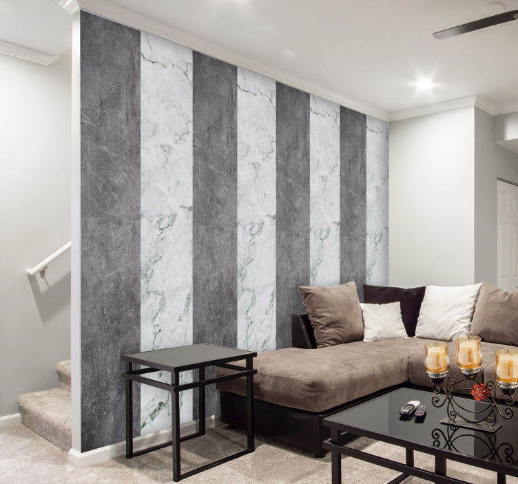Grey marble  Marble Wallpaper - TenStickers