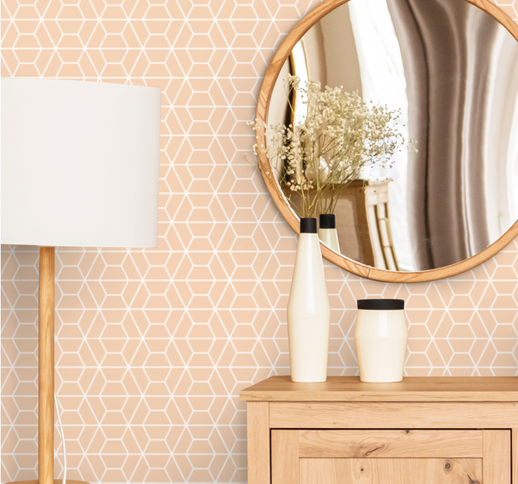 Honeycomb pattern entrance wallpaper - TenStickers