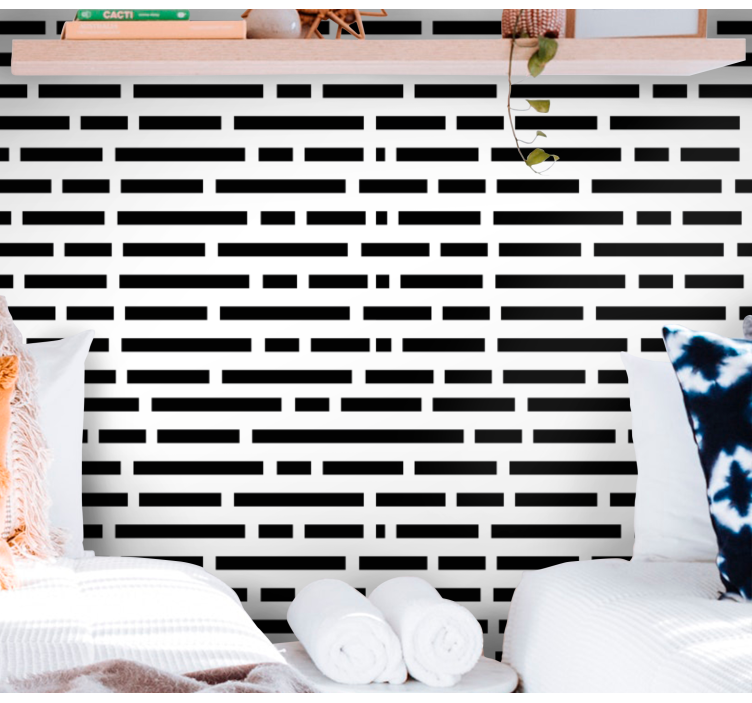 Wallpaper horizontal stripes horizontal grid - TenStickers
