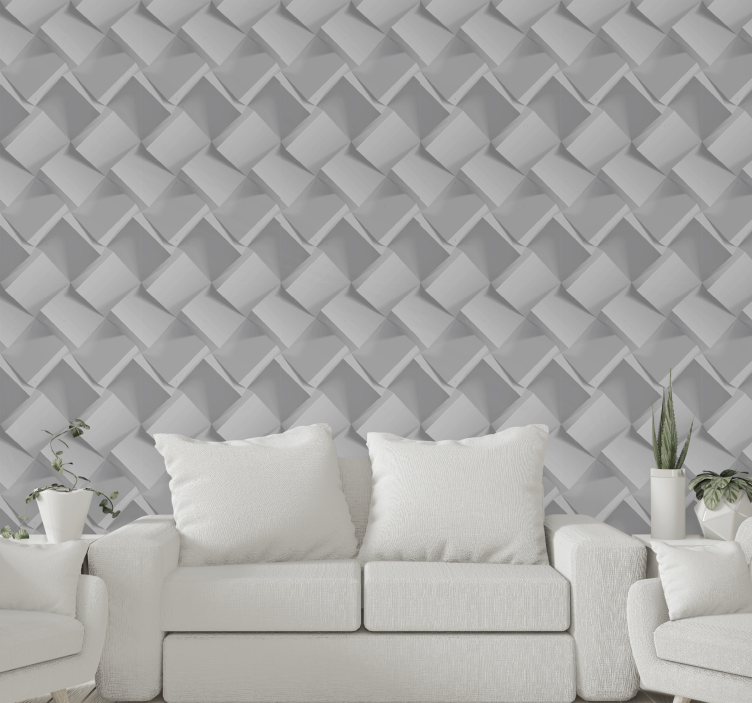 Illusion pattern geometric wallpaper - TenStickers