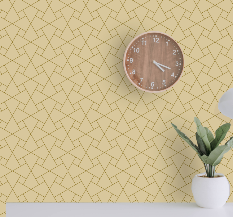 Intersecting Lines Pattern geometric wallpaper - TenStickers