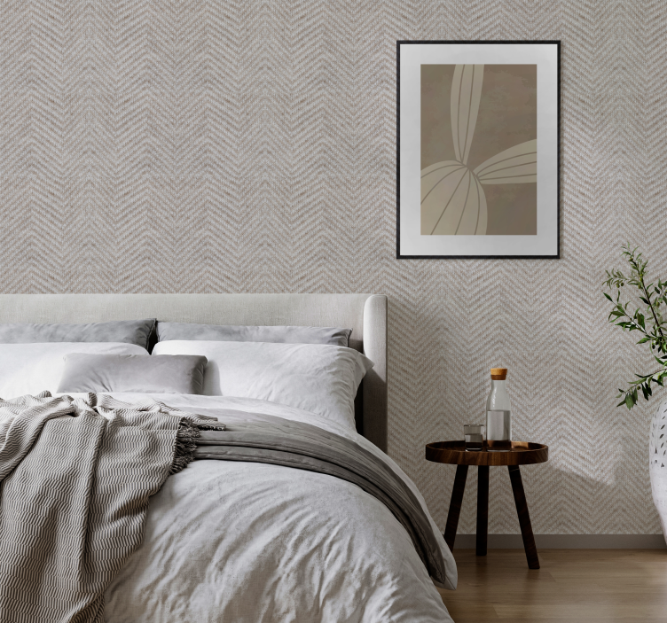 Intertwined texture zig zag lines bedroom wallpaper - TenStickers