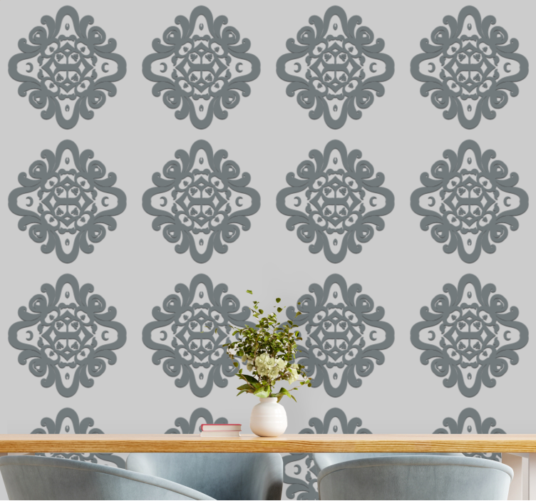 Intricate Floral Patterns baroque wallpaper - TenStickers