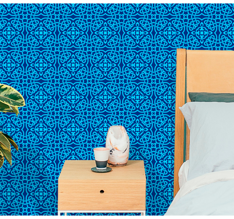 Intricate Geometric Pattern ornamental wallpaper - TenStickers