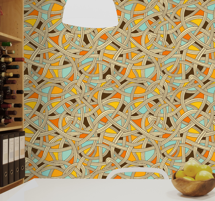 Intricate Knotwork wallpaper geometric - TenStickers