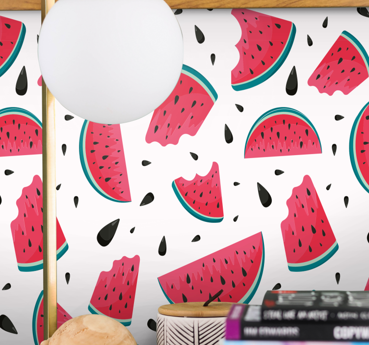 Juicy watermelon slices kitchen wallpaper - TenStickers