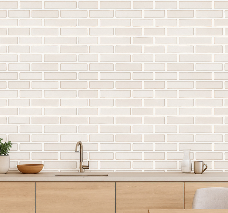 Kitchen wallpaper antique brick design - TenStickers