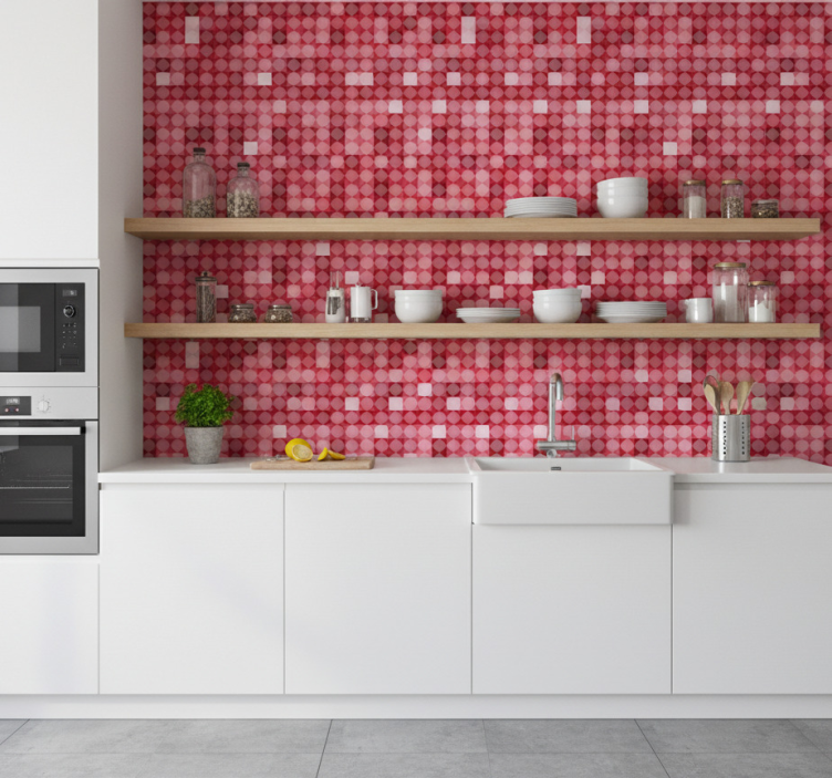 Kitchen wallpaper glass resin mosaic tiles - TenStickers