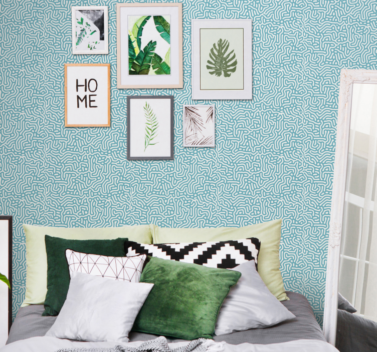 Irregular patterned motif textured wallpaper - TenStickers