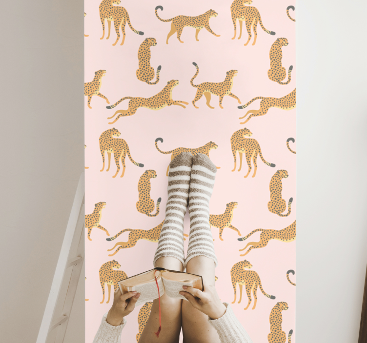 Leopard Print Aesthetic animals wallpaper - TenStickers
