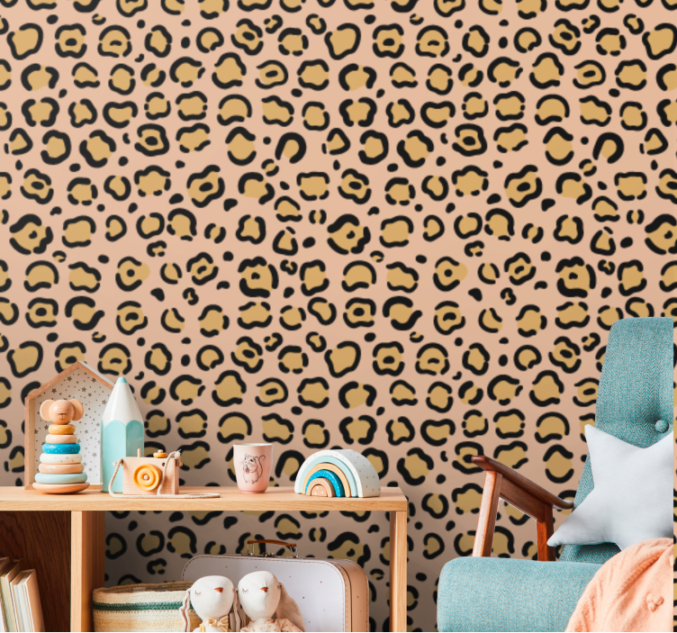 Leopard print wallpaper chic design - TenStickers